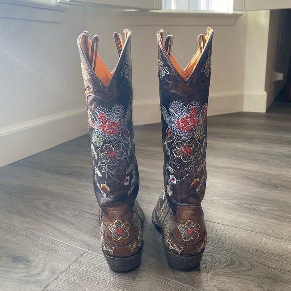 Old Gringo Women's Bonnie Brass Leather Cowboy Boots - Picture 4 of 10